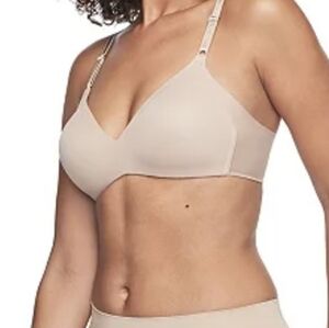 Warner's No Side Effects Underarm-Smoothing Wireless T-Shirt Bra 01056 s…